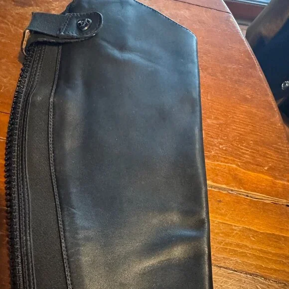 Ariat Black Leather Half Chap Pair - Picture 9 of 9